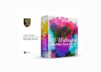 35 Hi Res Water color PS Brush Set 6