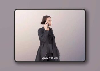 Asian girl woman casual phone 3D Model