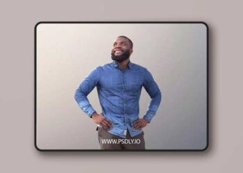Black Man Walking Looking Up low poly 3d model