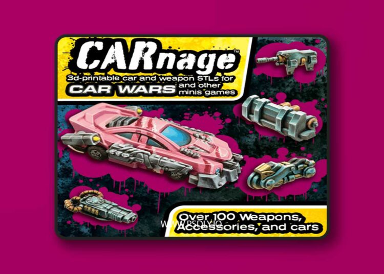 Carnage – Car and Weapons for Car Wars – 3D Print Model 1 Carnage – Car and Weapons for Car Wars – 3D Print Model