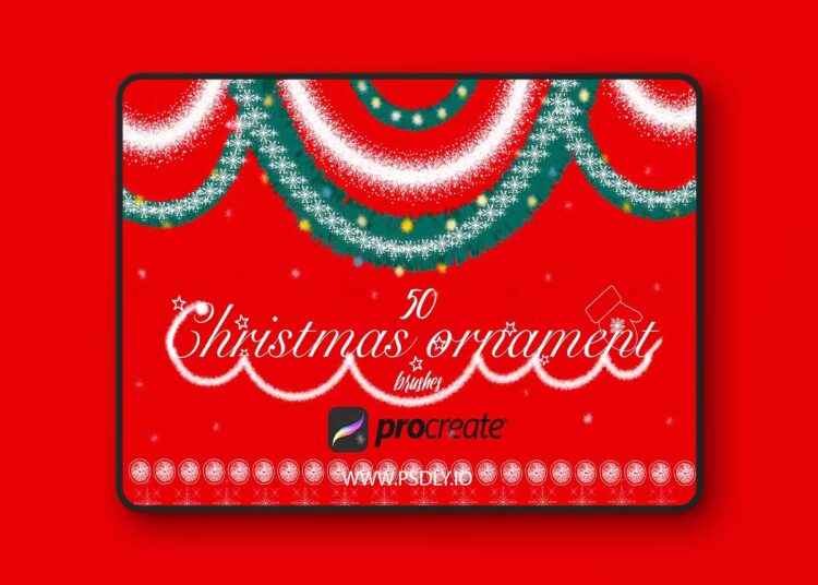 CreativeMarket - Christmas Brushes For Procreate 1 CreativeMarket Christmas Brushes For Procreate