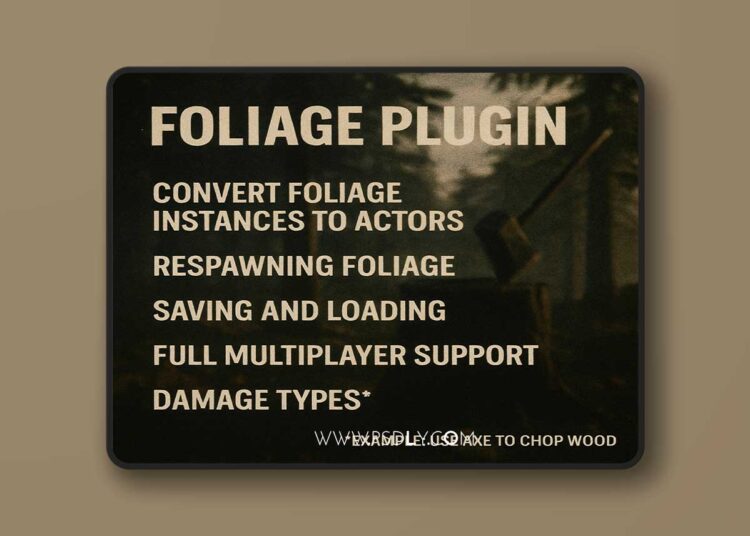 Foliage Plugin v1.7.8 (5.8) / v1.7.7 (5.7) for Unreal Engine 1 Foliage Plugin v1.7.7 (5.6)