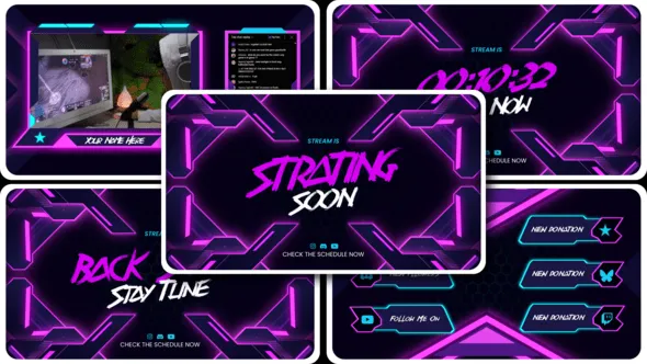 Videohive - Gaming Streamer Pack After Effect - 61240771 1 Header