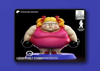 Lucas Perez – Strong Girl Chibi – 3D Print Model STL