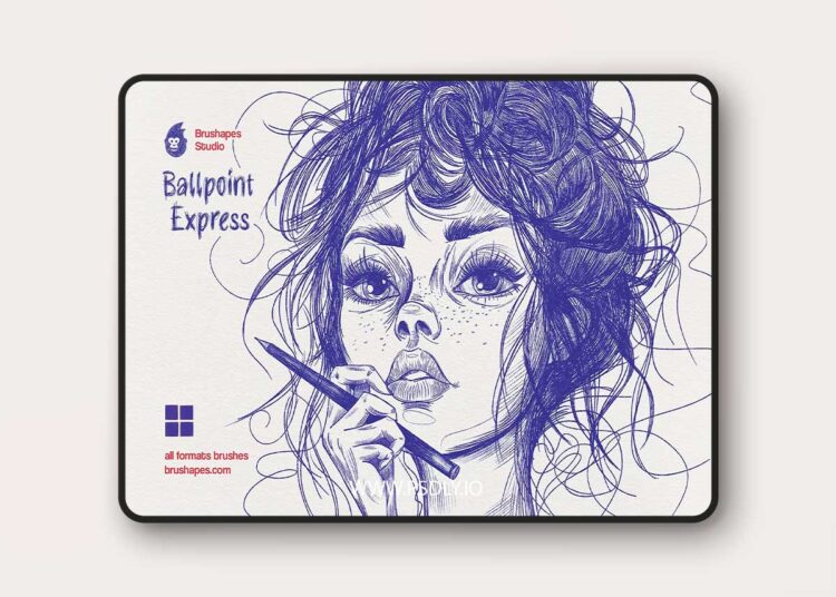 CreativeMarket - Multi App Ballpoint Pen Brushes 1 Multi App Ballpoint Pen Brushes