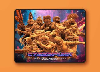 Papsikels Miniatures – May 2025 – Cyberpunk Models – 3D Print Model