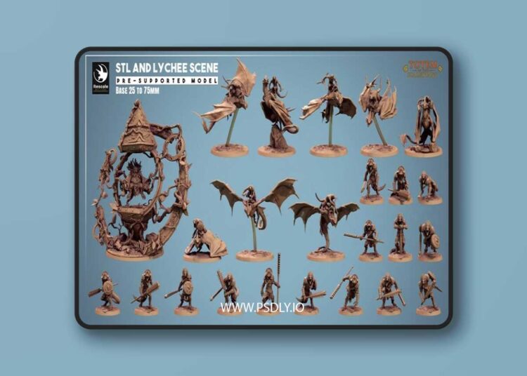 Rescale Miniatures – May 2025 – Totem of the Scalewings – 3D Print Model 1 Rescale Miniatures – May 2025 – Totem of the Scalewings – 3D Print Model
