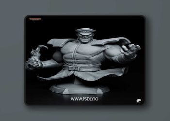 Tanuki Figures – M. Bison – Street Fighter Bust – 3D Print Model STL