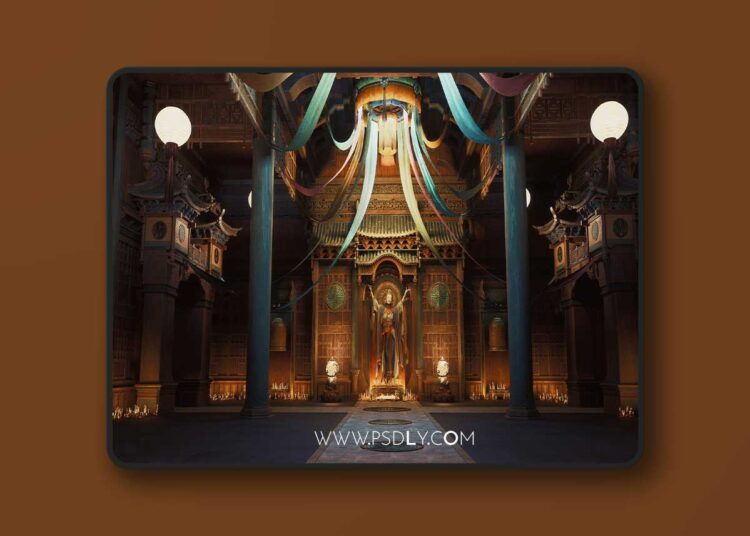 The Sacred Threshold - Asian Temple Interior Environment Kit (5.1) 1 The Sacred Threshold - Asian Temple Interior Environment Kit (5.1)