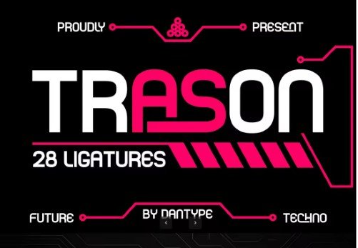 Trason – Futuristic Techno Display Typeface 1 Trason – Futuristic Techno Display Typeface