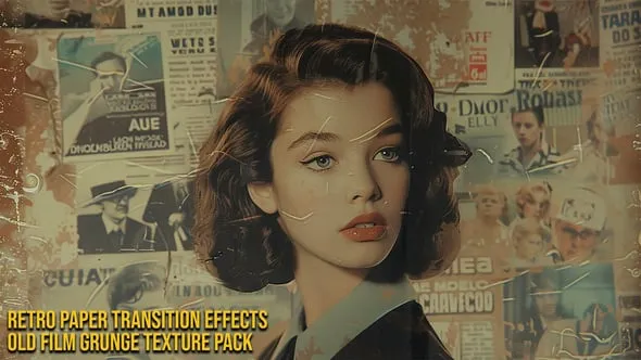 Videohive - Retro Paper Transition Effects – Old Film Grunge & Texture Pack For DaVinci Resolve - 60940842 1 Videohive Retro Paper Transition Effects – Old Film Grunge Texture Pack For DaVinci Resolve 60940842
