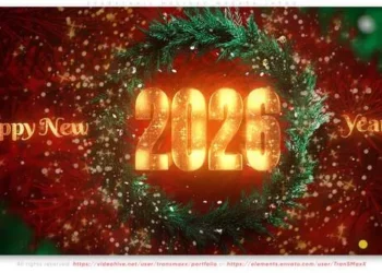 Videohive Sparktrail Holiday Wreath Intro 60997352