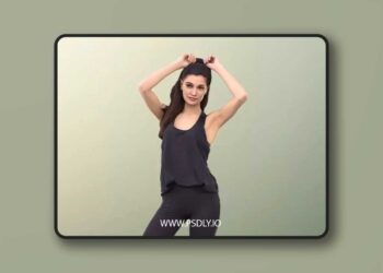 Woman Standing Pulling Her Hair low poly 3d model