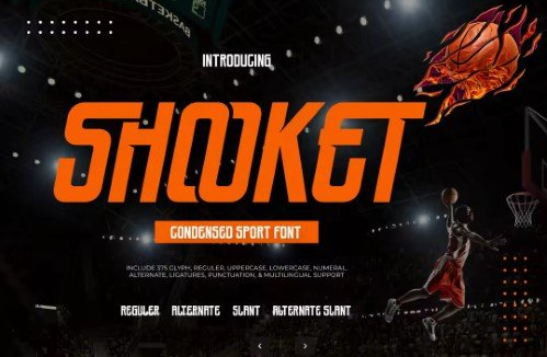 Creativemarket - Shooket - Sport Display Font 1 z