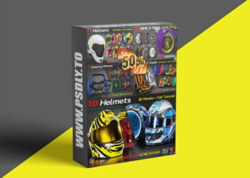 Artstation - Automotive Parts Bundle / 3 Full Tutorial + 4 Bundles Of 3D Models / Driver Seat / Wheels / Helmets And Steering Wheels
