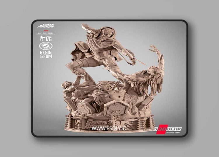 B3dserk – Green Arrow Vampire Hunter Sculpture – 3D Print Model STL 1 B3dserk – Green Arrow Vampire Hunter Sculpture – 3D Print Model STL