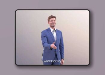 Business Man Shakeing Hand low poly 3d Model