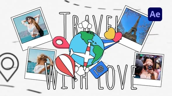 Videohive - Cartoon Style Travel Opener - 61703645 1 Cartoon Style Travel Opener