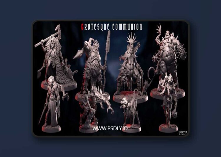 Goetia Miniatures – October 2025 – Grotesque Communion – 3D Print Model 1 Goetia Miniatures – October 2025 – Grotesque Communion – 3D Print Model