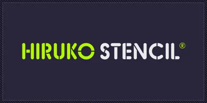 Hiruko Stencil Font OTF 1 Hiruko Stencil Font OTF