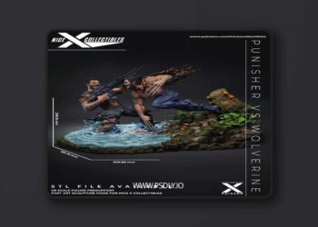 Nice X Collectibles – Wolverine vs Punisher – 3D Print Model STL
