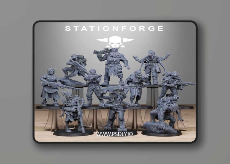 Station Forge – Corrupted Guard Abhumans – 3D Print Model 1 Station Forge – Corrupted Guard Abhumans
