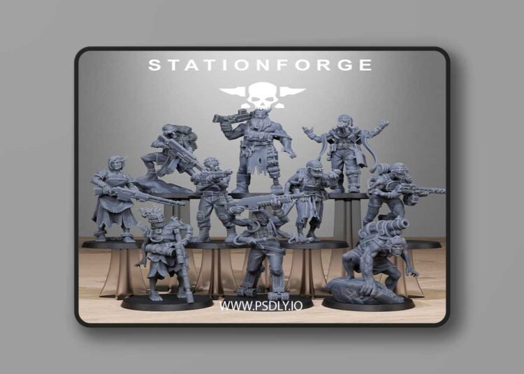 Station Forge – Corrupted Guard Abhumans – 3D Print Model 1 Station Forge – Corrupted Guard Abhumans – 3D Print Model