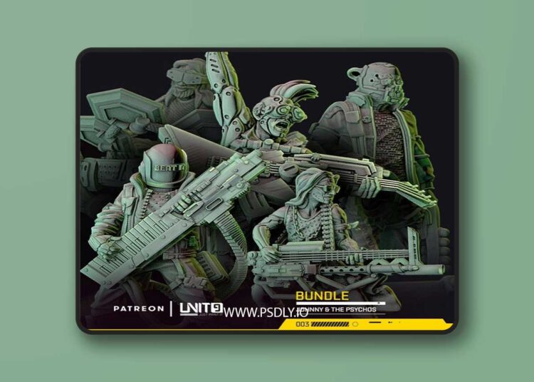 Unit9 – Johnny and the Psychos – 3D Print Model 1 Unit9 – Johnny and the Psychos – 3D Print Model