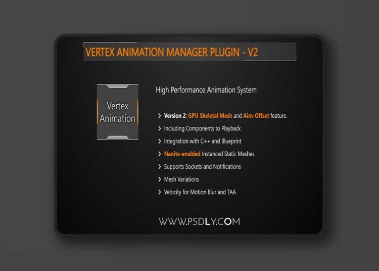 Vertex Animation Manager v2.4 (UE5.7) / v2.2 (UE5.6) for Unreal Engine 1 Vertex Animation Manager v2.4 (UE5.7) / v2.2 (UE5.6)