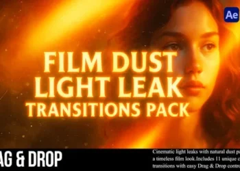 Videohive Film Dust Light Leak Transitions Pack AE 61327167