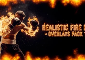 Videohive Realistic Fire Edge Overlays FX Pack DaVinci Resolve 61451487