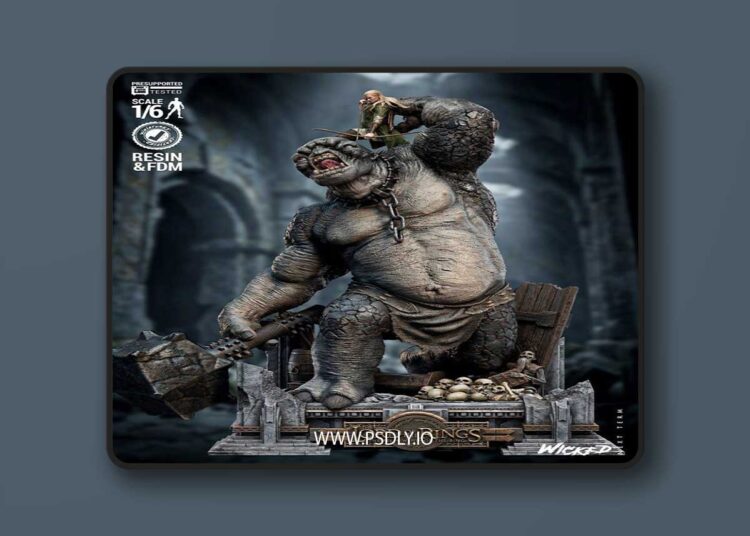 WICKED – Legolas Vs Troll Diorama – 3D Print Model STL 1 WICKED – Legolas Vs Troll Diorama – 3D Print Model STL