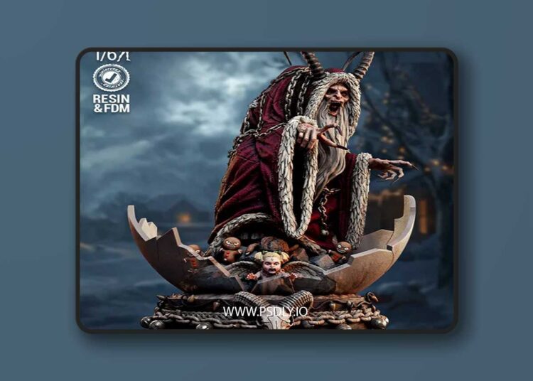 Wicked – Krampus Sculpture – 3D Print Model STL 1 Wicked – Krampus Sculpture – 3D Print Model STL