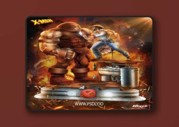 Wicked – Logan VS Juggernaut Comic Diorama – 3D Print Model STL