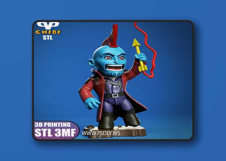 3DXM – Yondu Udonta Chibi – 3D Print Model STL 1 3DXM – Yondu Udonta Chibi – 3D Print Model STL