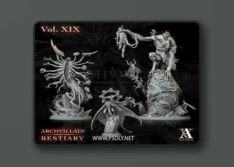 Archvillain Games – Archvillain Bestiary Vol. XIX – 3D Print Model 1 Archvillain Games – Archvillain Bestiary Vol. XIX – 3D Print Model