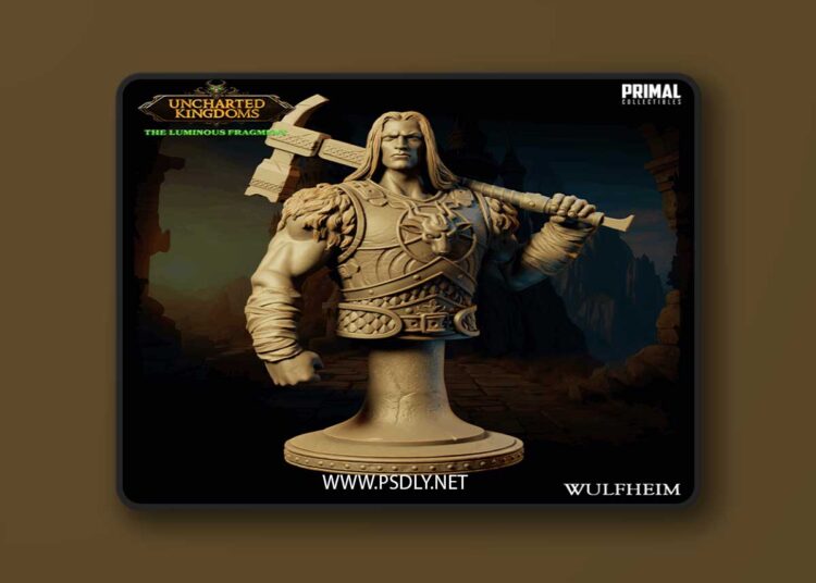 Barbarian – Wulfheim Bust – 3D Print Model 1 Barbarian – Wulfheim Bust – 3D Print Model