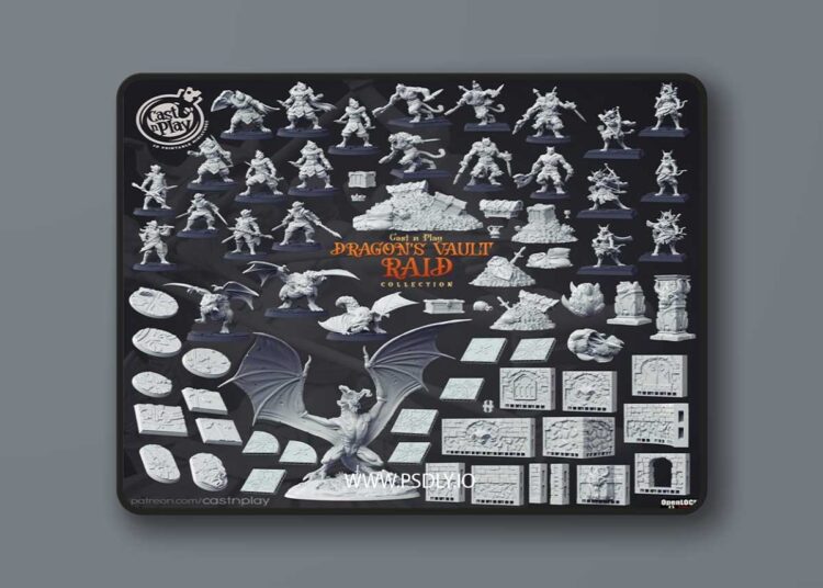 Cast n Play – Dragon’s Vault Raid – 3D Print Model 1 Cast n Play – Dragons Vault Raid – 3D Print Model