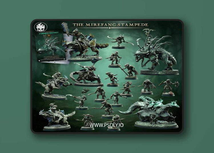 Fleshcraft Studio – The Wyrmarch Gravehost Part 3 – The Mirefang Stampede – December 2025 – 3D Print Model 1 Fleshcraft Studio – The Wyrmarch Gravehost Part 3 – The Mirefang Stampede – December 2025 – 3D Print Model
