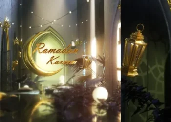 Golden Abstract Ramadan Kareem Elegant Islamic Opener