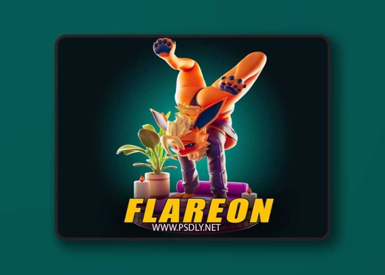 Officer Rhu – Flareon – 3D Print Model STL 1 Officer Rhu – Flareon – 3D Print Model STL
