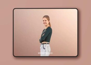 Teenage Girl Standing low poly 3d Model
