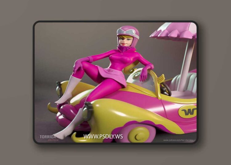 Torrida Minis – Penelope Pitstop from Wacky Races – 3D Print Model STL 1 Torrida Minis – Penelope Pitstop from Wacky Races – 3D Print Model STL