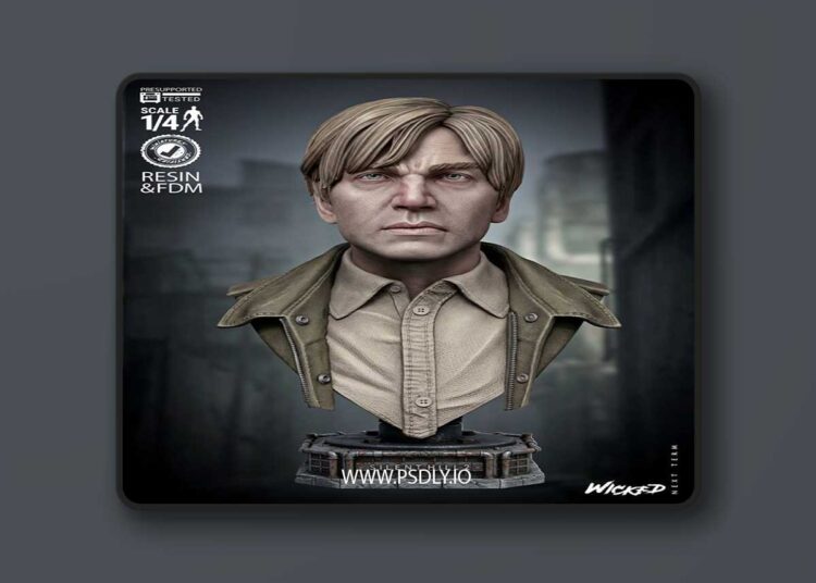 Wicked – James Portrait Bust – 3D Print Model STL 1 Wicked – James Portrait Bust – 3D Print Model STL