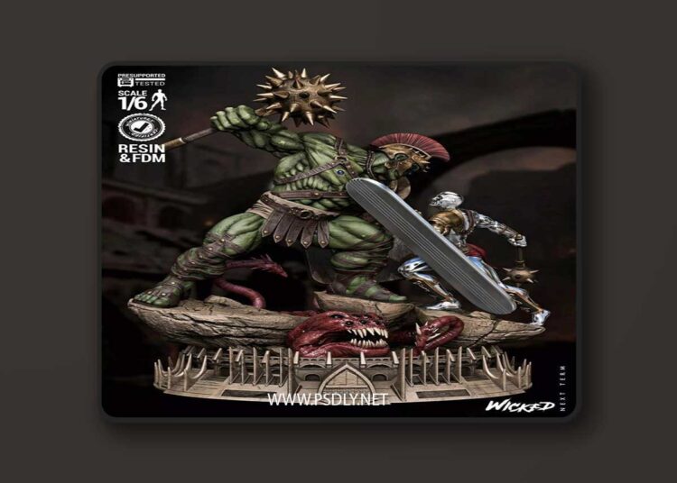 Wicked – Planet Hulk Diorama – 3D Print Model STL 1 Wicked – Planet Hulk Diorama – 3D Print Model STL