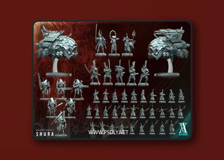 Archvillain Games – Bushido Dynasty – Shura – 3D Print Model 1 Archvillain Games – Bushido Dynasty – Shura – 3D Print Model
