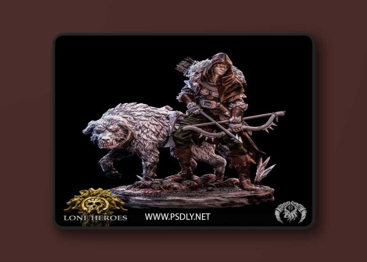 Bestiarum Miniatures – Yerana the Poacher – 3D Print Model 1 Bestiarum Miniatures – Yerana the Poacher – 3D Print Model