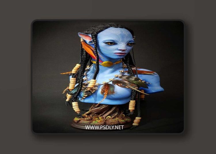 Bust of Neytiri – 3D Print Model 1 Bust of Neytiri – 3D Print Model