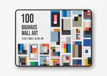 CreativeMarket 100 Bauhauss Wall Art 292093969