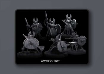 Creature Caster – Hrafnheim Queens Guard – 3D Print Model